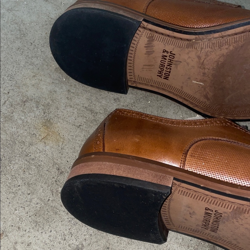 Johnston & Murphy Tan Leather Oxfords - Picture 5 of 8